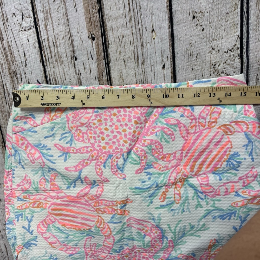 Lilly Pulitzer Marigold Skort Resort White Getting Steamy Crab Pink Blue Sz 4 - Picture 4 of 7